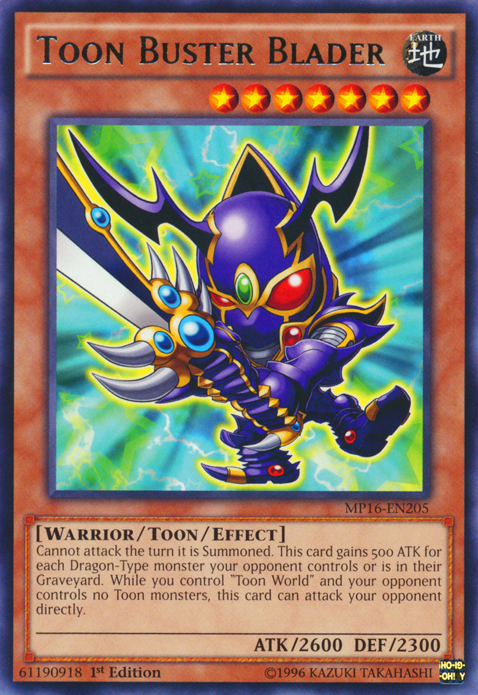 Toon Buster Blader [MP16-EN205] Rare on Sale