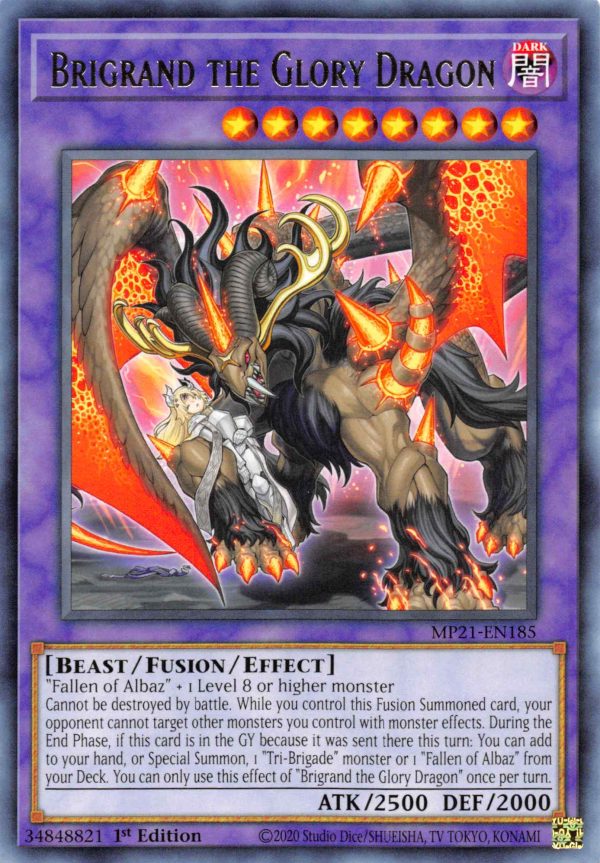 Brigrand the Glory Dragon [MP21-EN185] Rare Hot on Sale