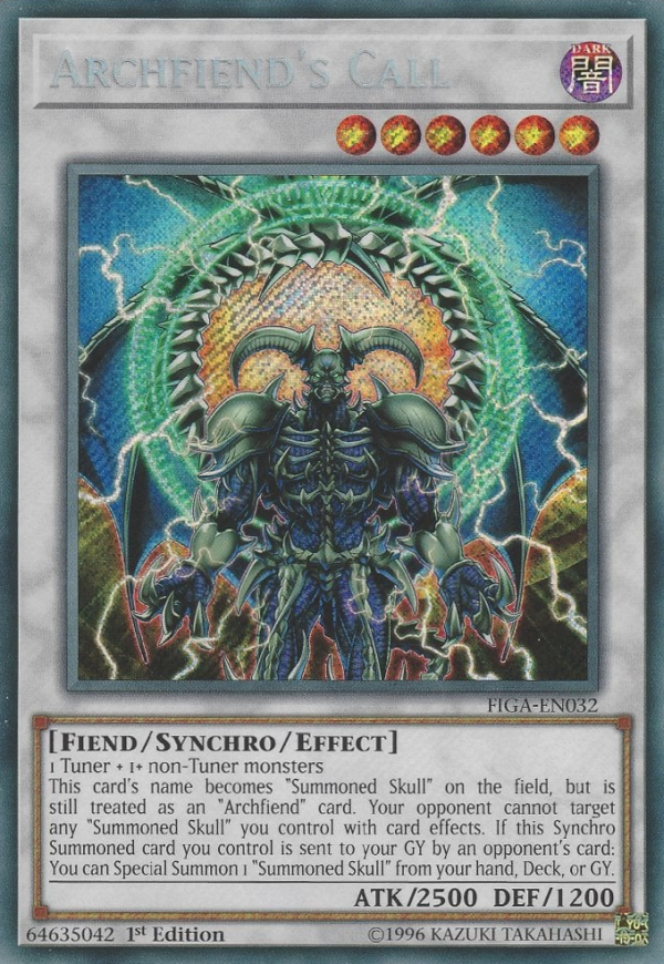 Archfiend s Call [FIGA-EN032] Secret Rare Supply