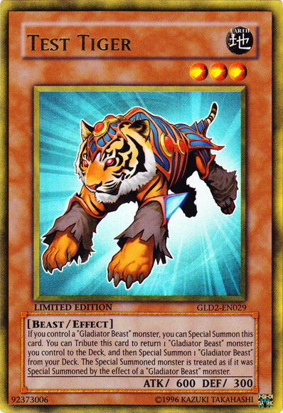 Test Tiger [GLD2-EN029] Ultra Rare Cheap