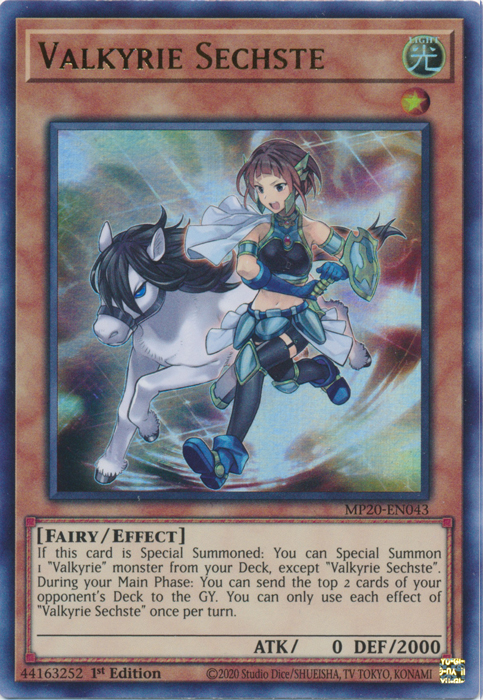 Valkyrie Sechste [MP20-EN043] Ultra Rare Online Sale