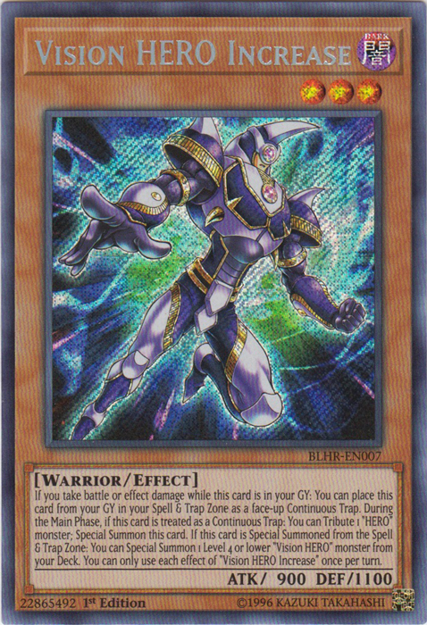 Vision Hero Increase [BLHR-EN007] Secret Rare For Cheap