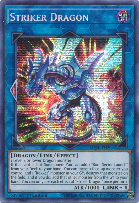 Striker Dragon [MP20-EN204] Prismatic Secret Rare For Discount