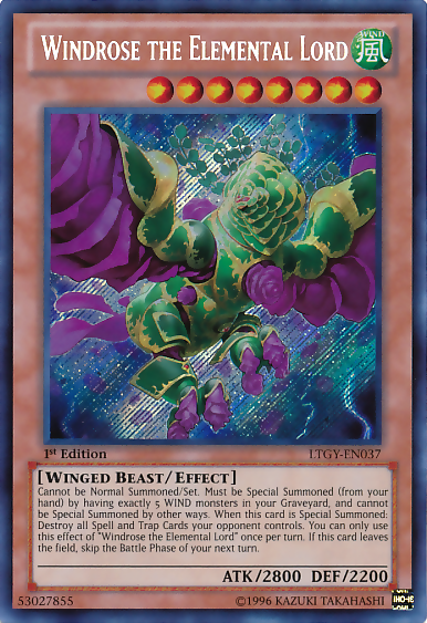 Windrose the Elemental Lord [LTGY-EN037] Secret Rare Supply