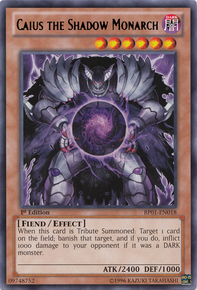 Caius the Shadow Monarch [BP01-EN018] Rare Hot on Sale