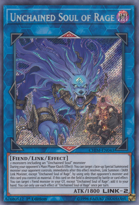 Unchained Soul of Rage [CHIM-EN043] Secret Rare For Discount