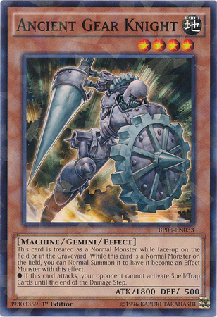 Ancient Gear Knight [BP03-EN033] Shatterfoil Rare Sale