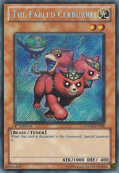 The Fabled Cerburrel [HA04-EN008] Secret Rare For Discount