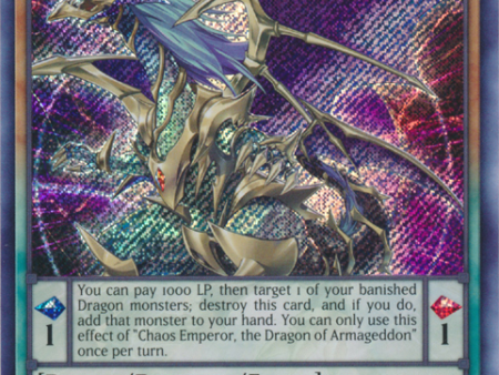 Chaos Emperor, the Dragon of Armageddon [BLAR-EN051] Secret Rare Supply